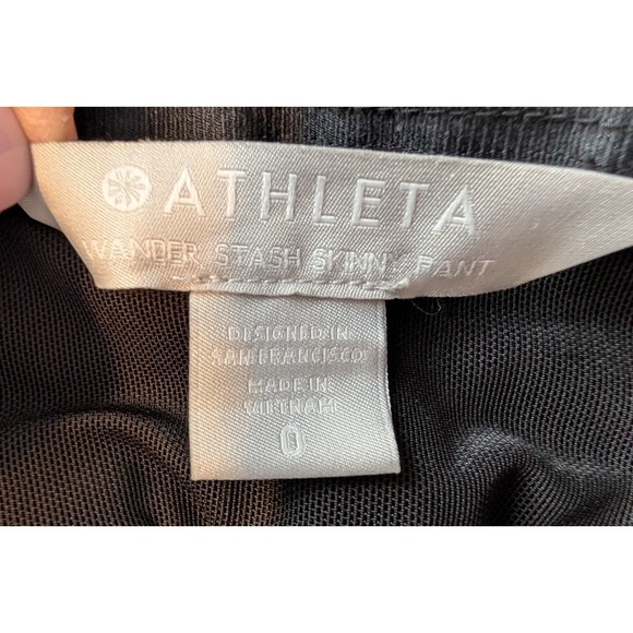 Athleta Wander Stash Pocket Skinny Pant Black Stretch Athleisure Everyday Chic 0 - Picture 9 of 12